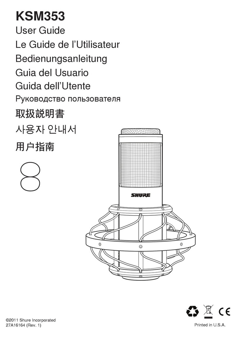Shure ROSWELLITE KSM353 Manual de usuario Shure ROSWELLITE KSM353 Manual de usuario