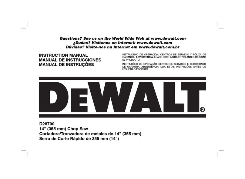 DeWalt D28700 Manual de usuario
