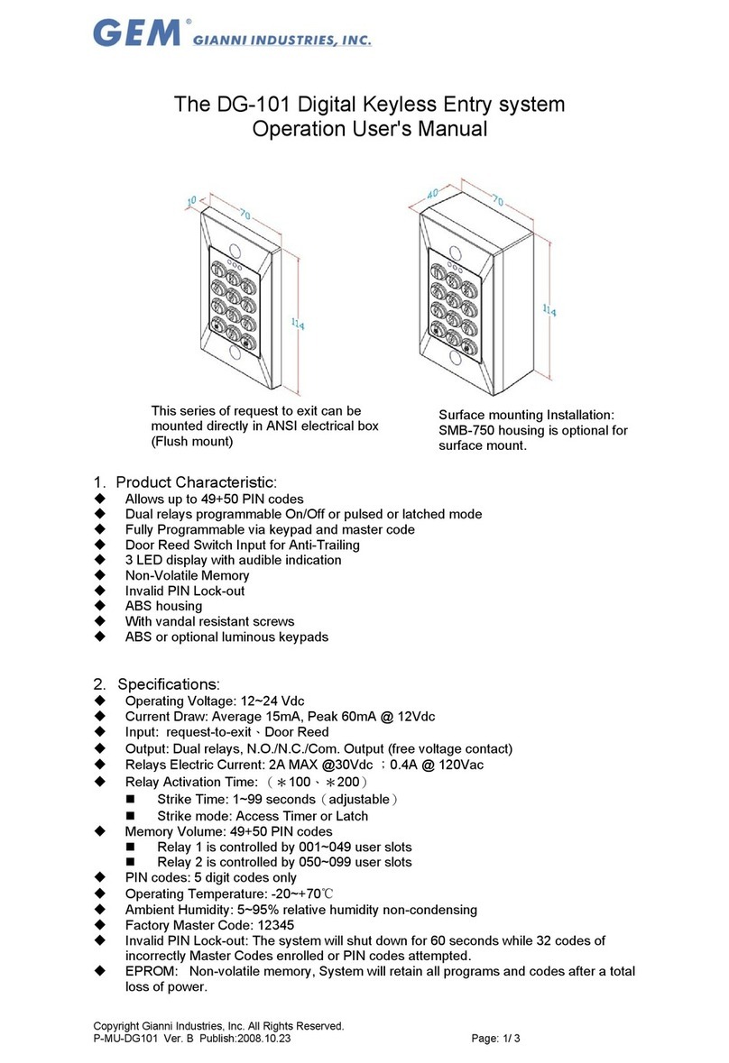 GEM DG-101 Manual de usuario