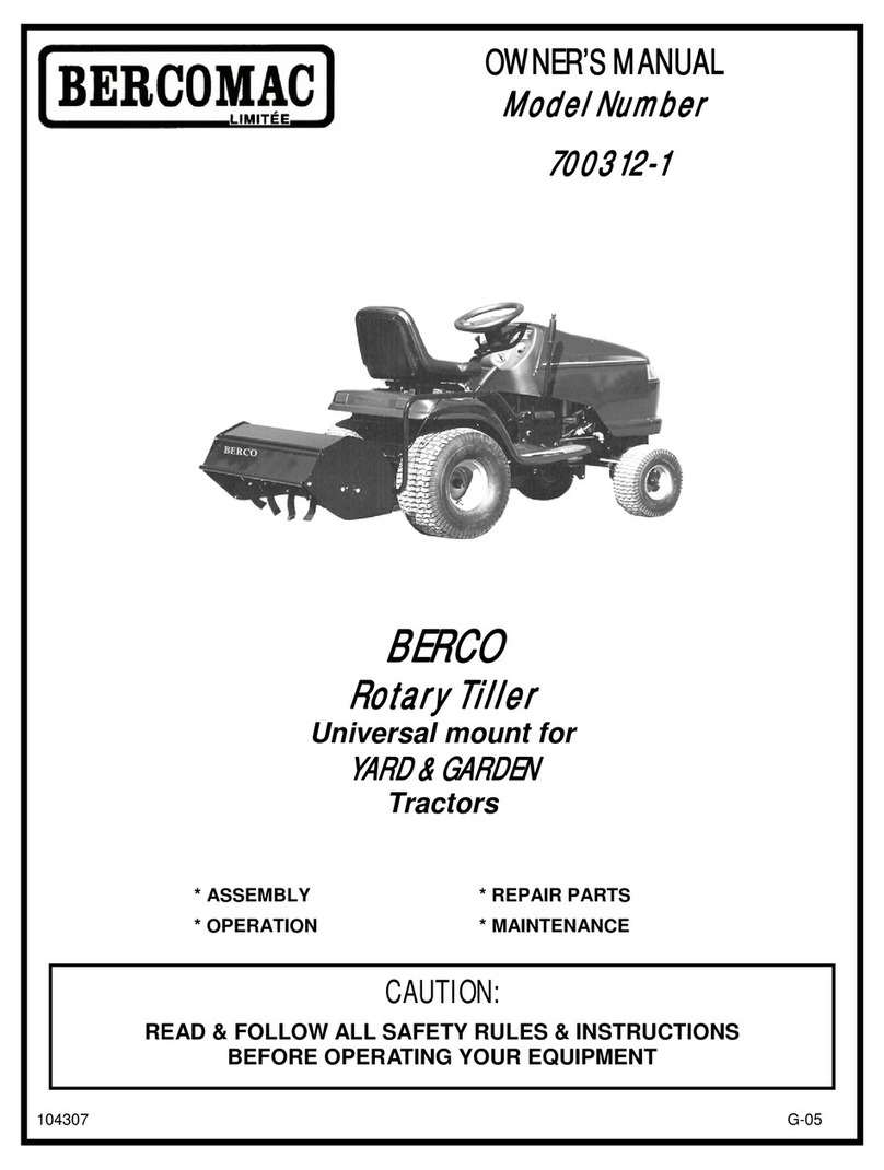 Bercomac 700312-1 Manual de usuario