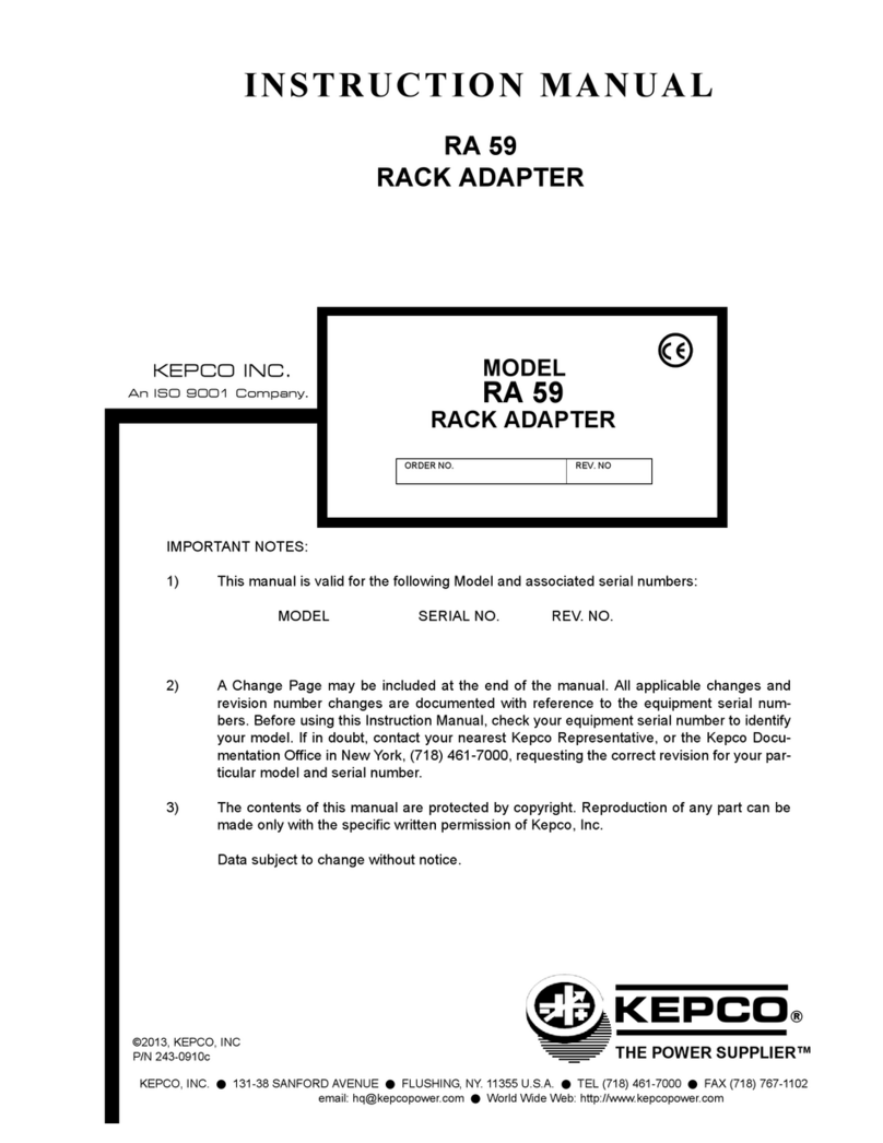 KEPCO RA 59 Manual de usuario KEPCO RA 59 Manual de usuario