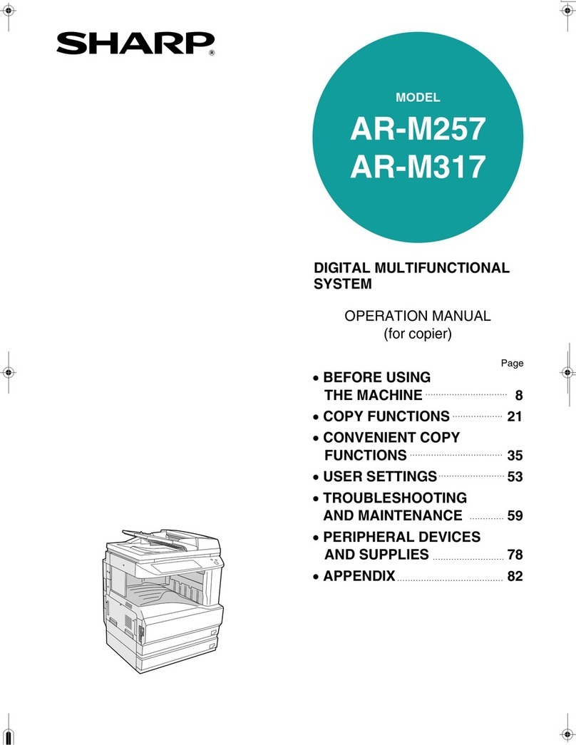 Sharp AR-M257 - Digital Imager B/W Laser Manual de usuario Sharp AR-M257 - Digital Imager B/W Laser Manual de usuario