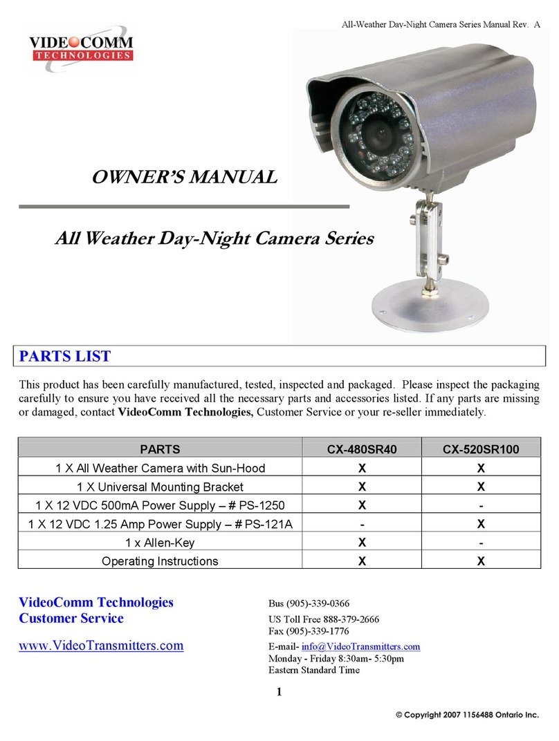 VideoComm Technologies CX-480SR40 Manual de usuario VideoComm Technologies CX-480SR40 Manual de usuario