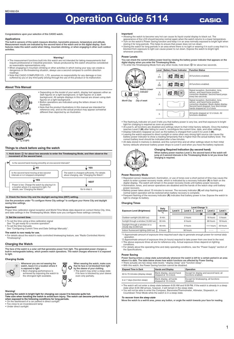 Casio 5114 Operation Manual de usuario