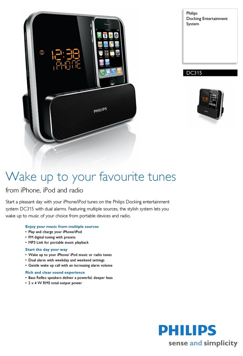 Philips DC315 - Docking Entertainment System Clock... Manual de usuario