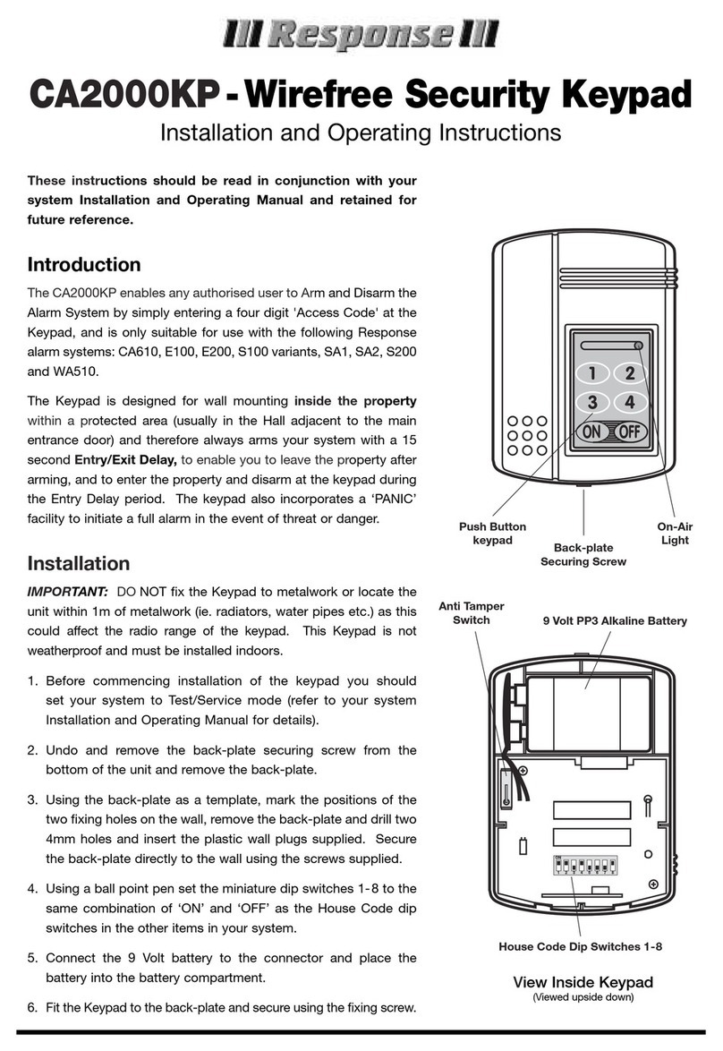 Response CA2000KP Manual de usuario Response CA2000KP Manual de usuario