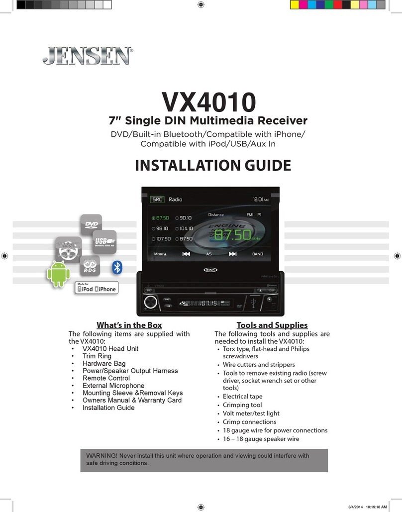 Jensen VX4010 Manual de usuario