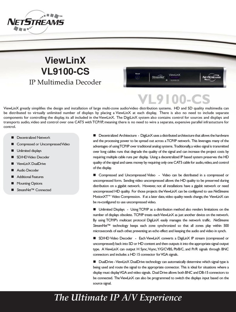 Netstreams ViewLinX VL9100-CS Manual de usuario