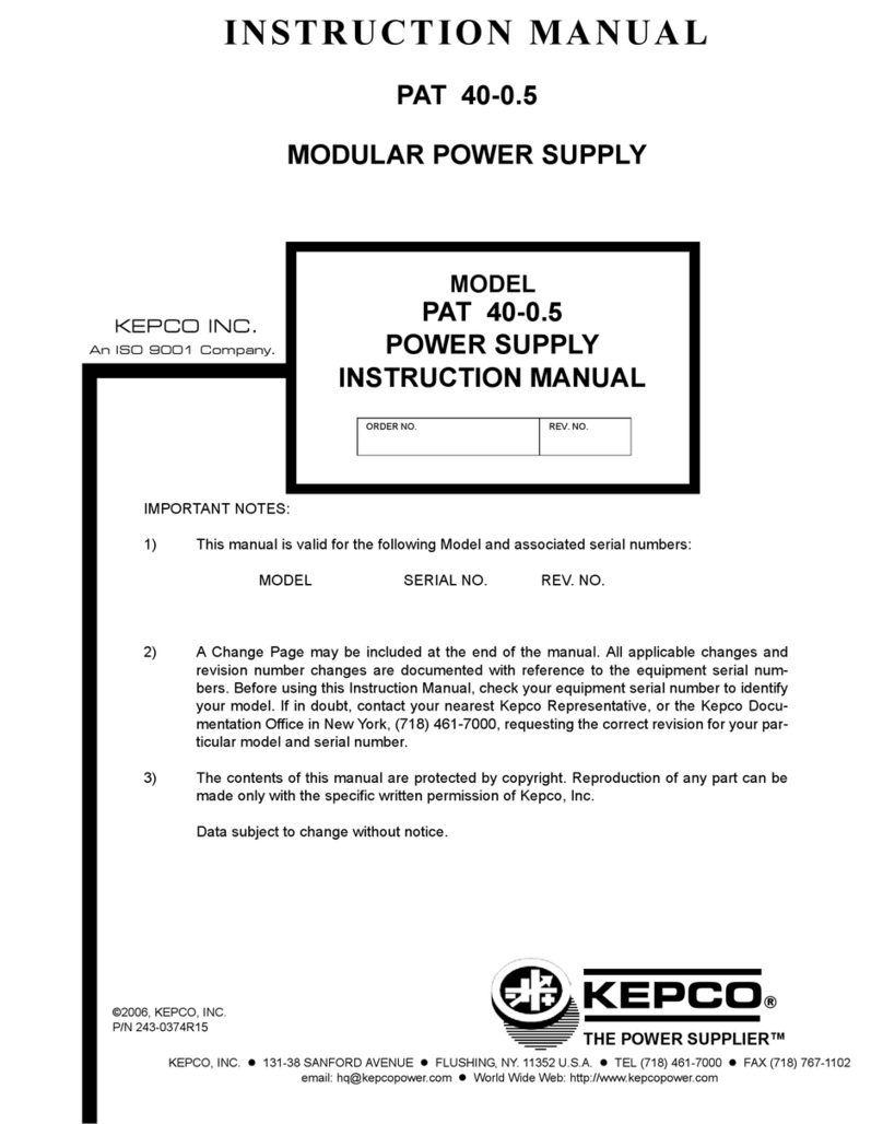 KEPCO PAT 40-0.5 Manual de usuario KEPCO PAT 40-0.5 Manual de usuario