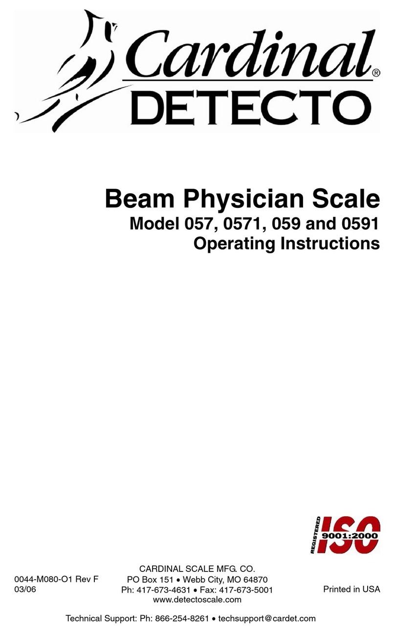 Cardinal Detecto 057 Manual de usuario