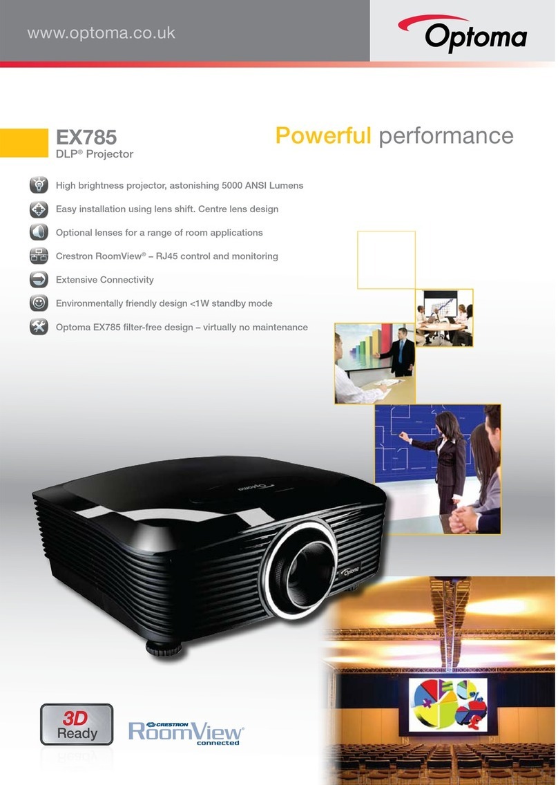 Optoma EX785 Manual de usuario