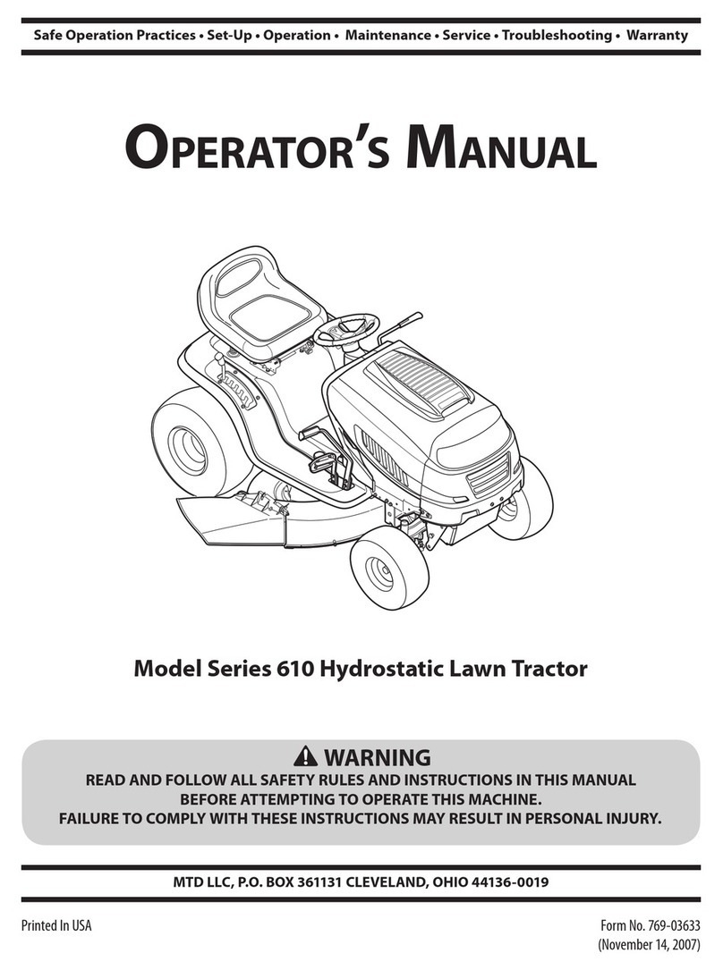 MTD Series 610 Manual de usuario