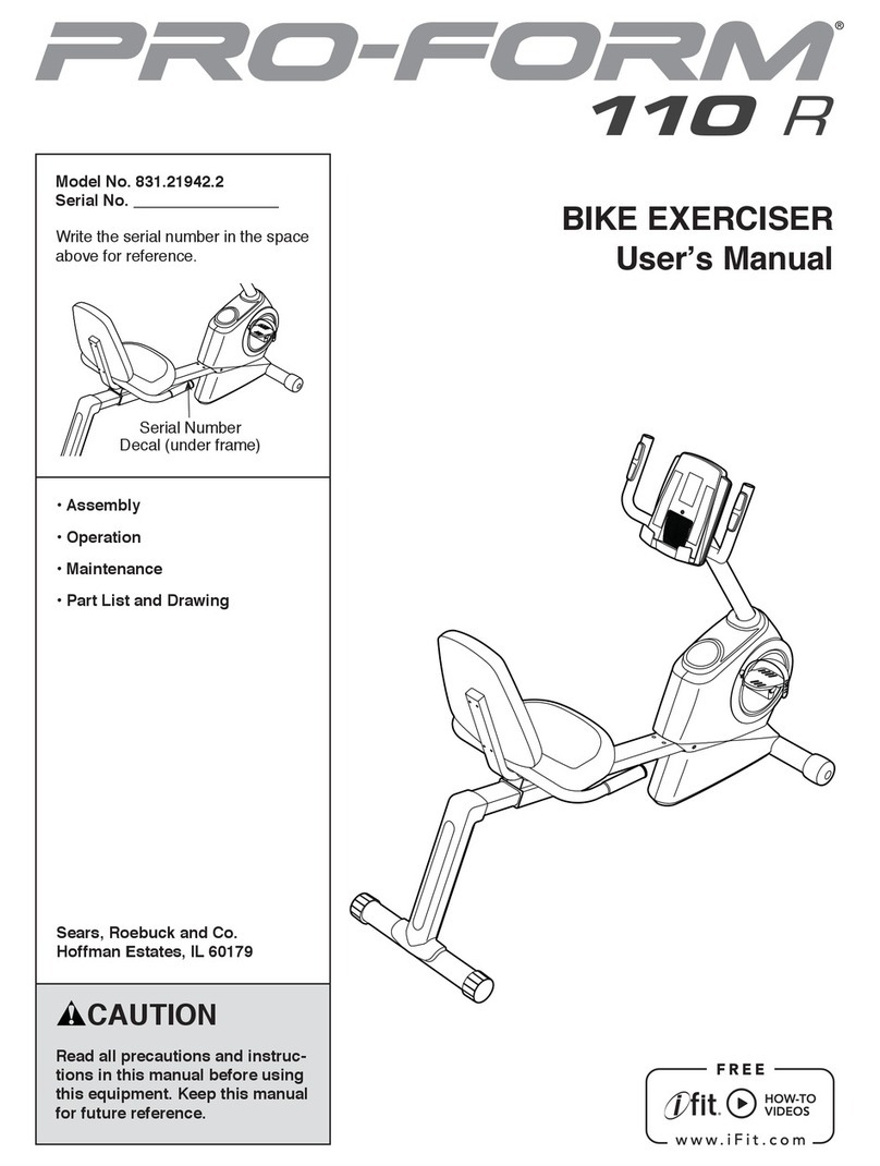 Pro-Form 110 R Manual de usuario