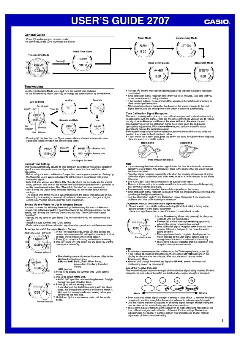 Casio 2707 Manual de usuario