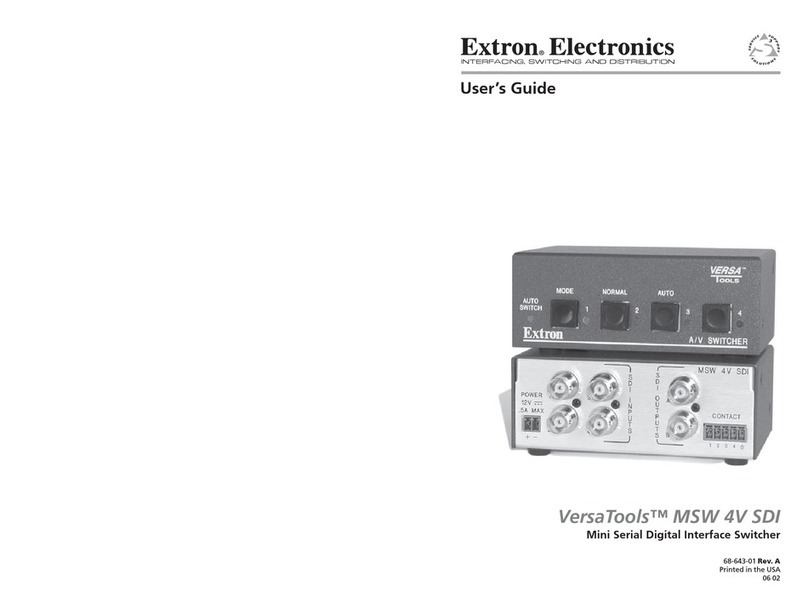 Extron electronics VersaTools MSW 4V SDI Manual de usuario