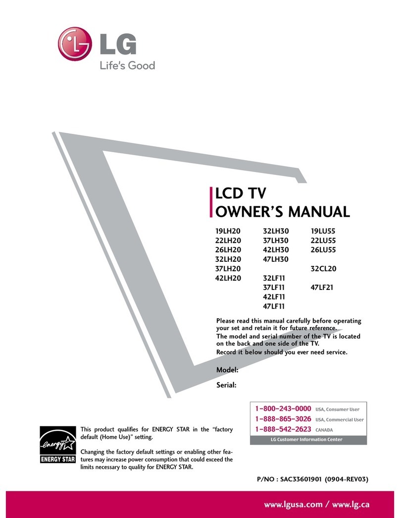 LG 32LF11 -  - 32" LCD TV Manual de usuario