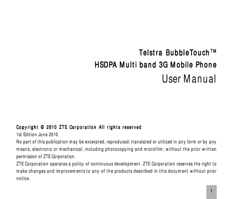 Zte Telstra BubbleTouch Manual de usuario