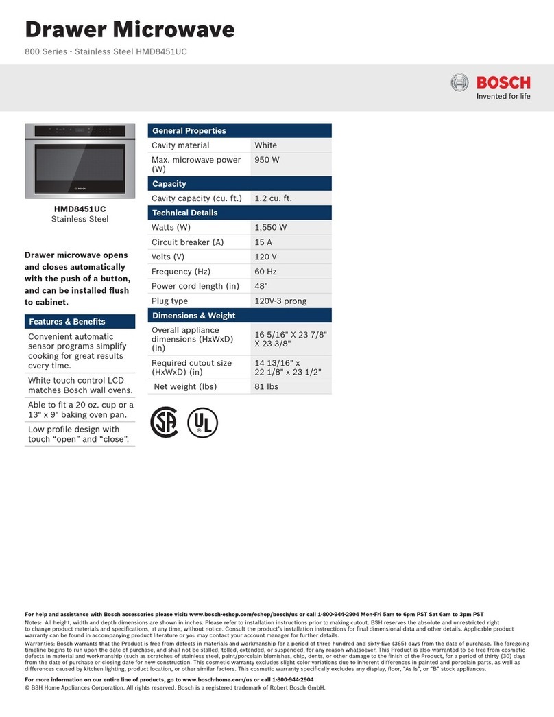 Bosch HMD8451UC Manual del propietario