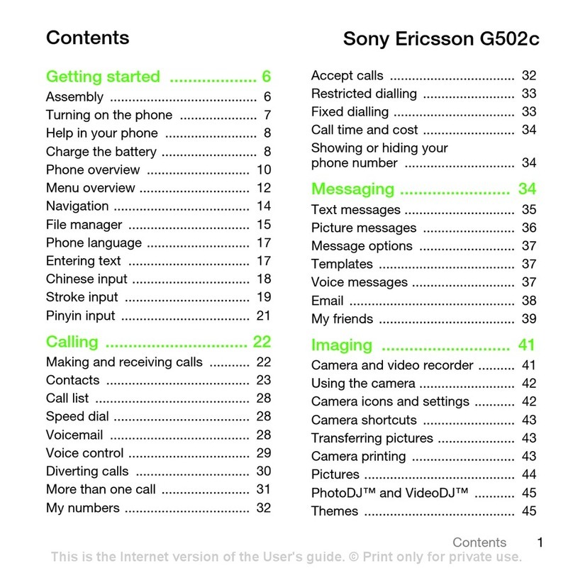 Sony Ericsson G502c Manual de usuario