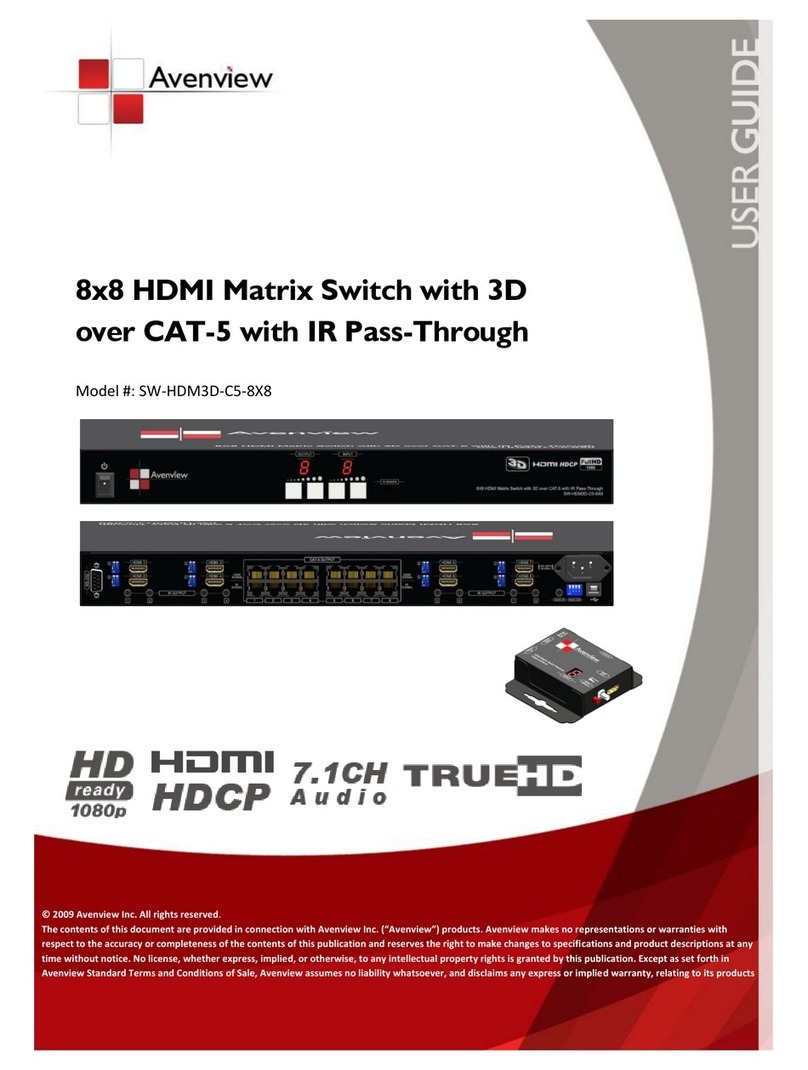 Avenview SW-HDM3D-C5-8X8 Manual de usuario