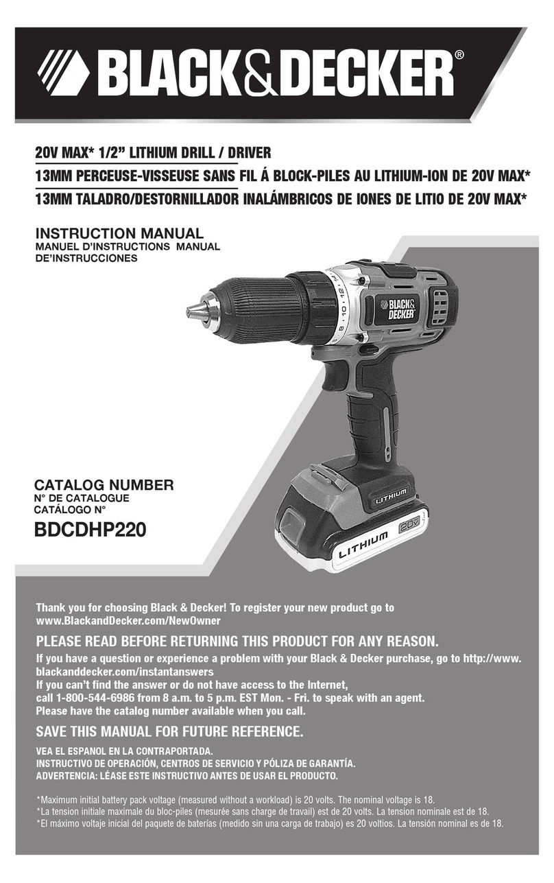 Black & Decker BDCDHP220 Manual de usuario