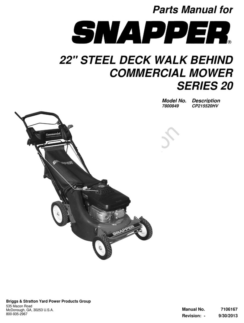 Snapper 7800849 Manual de usuario