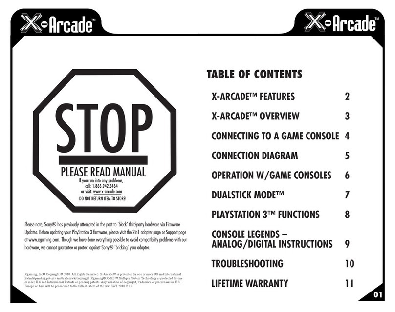 Sony X-Arcade Manual de usuario