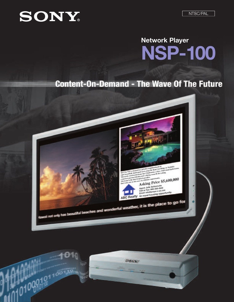 Sony NSP-100 Manual de instalación y operación