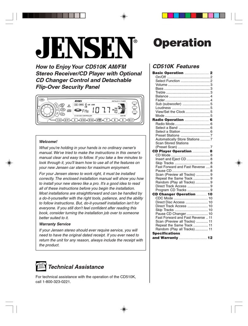 Jensen CD510K Manual de instrucciones