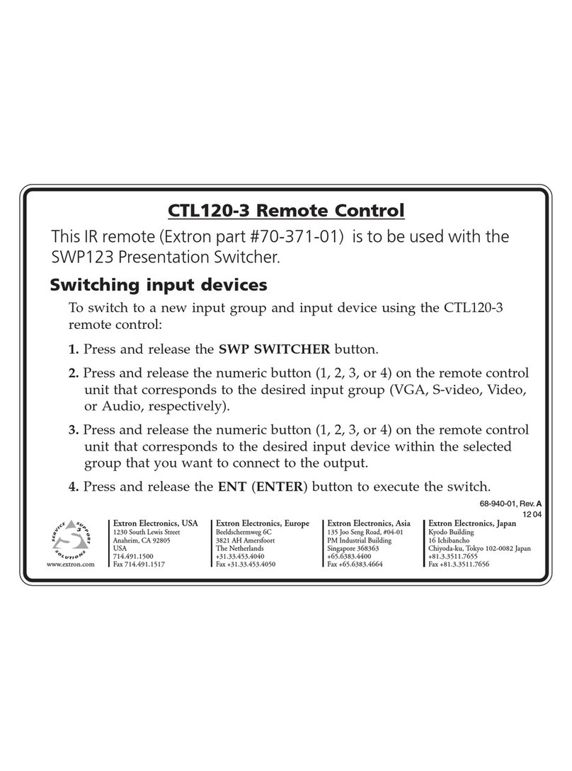 Extron electronics CTL120-3 Manual de usuario