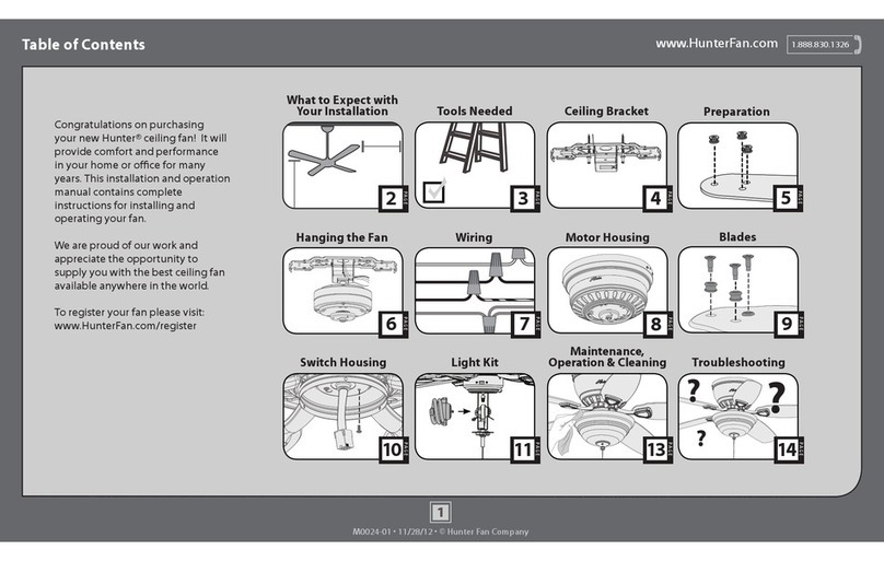 Hunter Hunter Ceiling Fan Manual de usuario