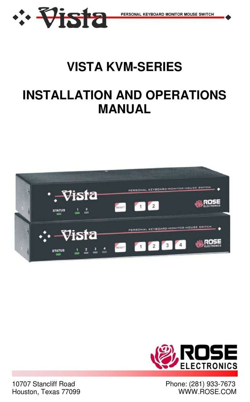 Rose electronics Vista L SERIES Manual de usuario
