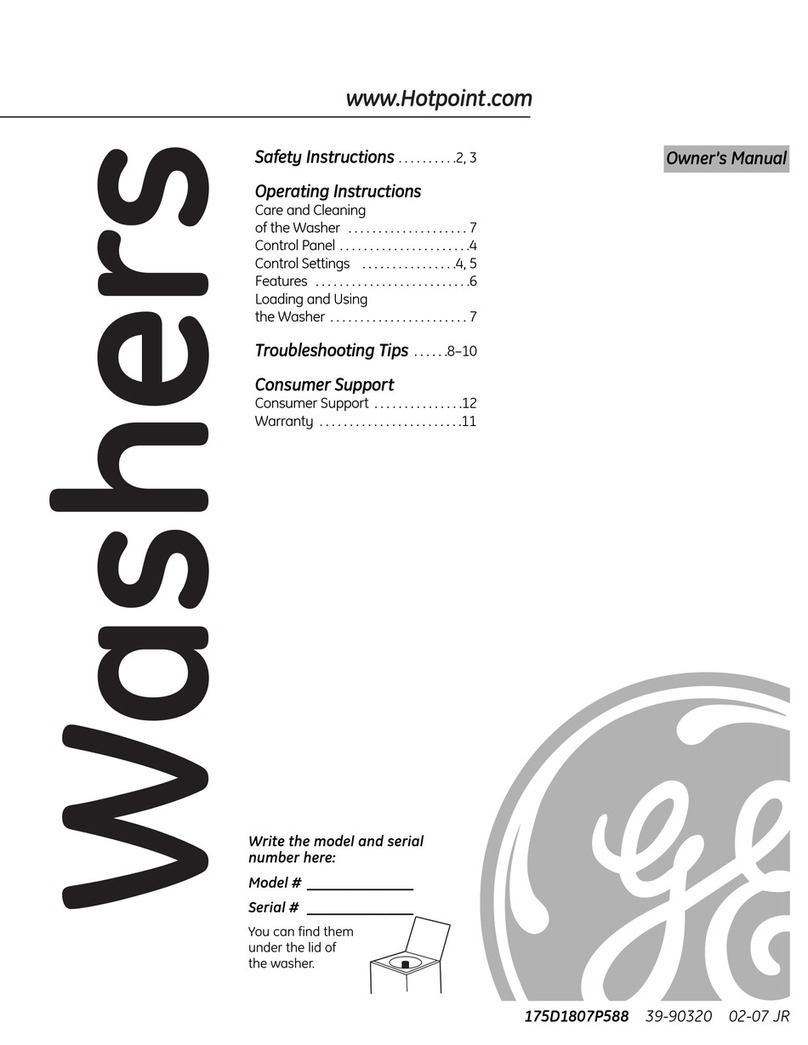 GE Washers Manual de usuario