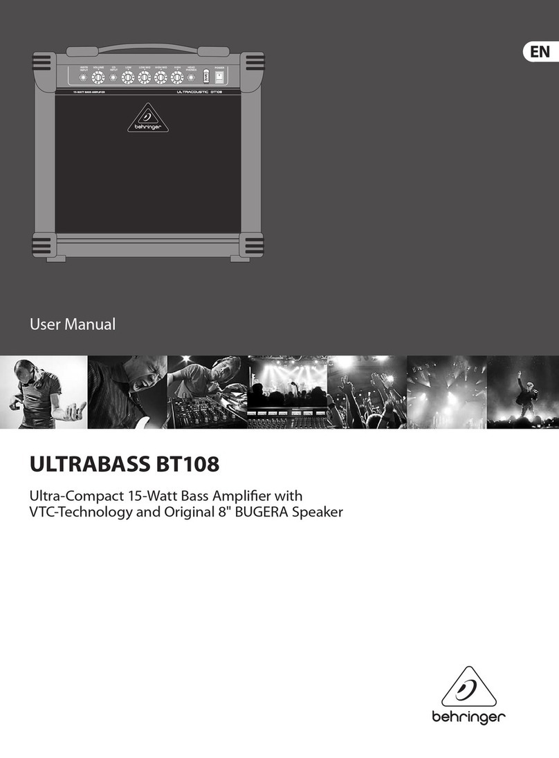 Behringer Ultrabass BT108 Manual de usuario Behringer Ultrabass BT108 Manual de usuario
