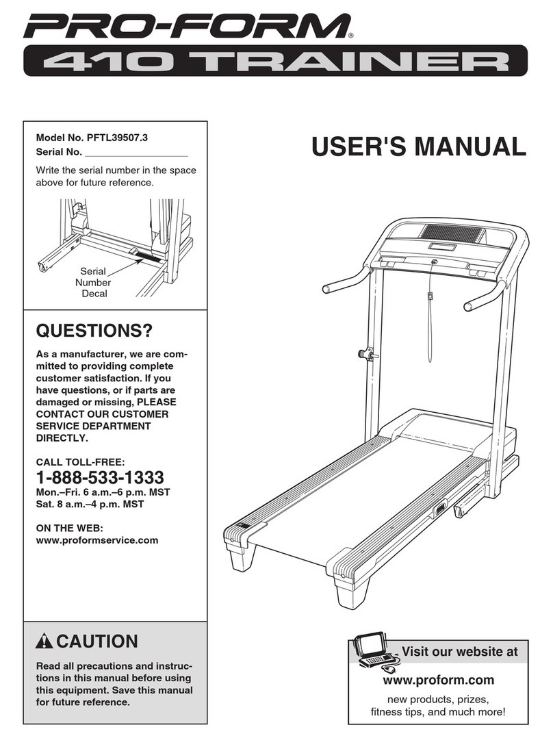 Pro-Form 410 Ce Elliptical Manual de usuario