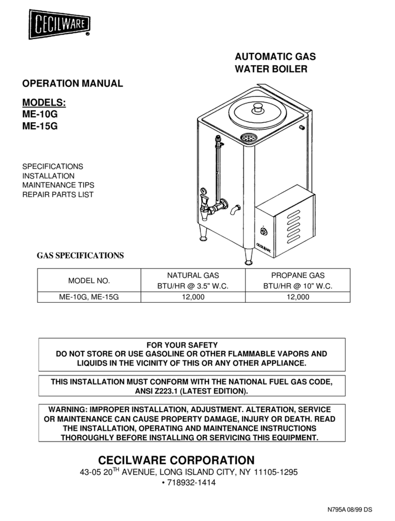 Cecilware ME-10G Manual de usuario