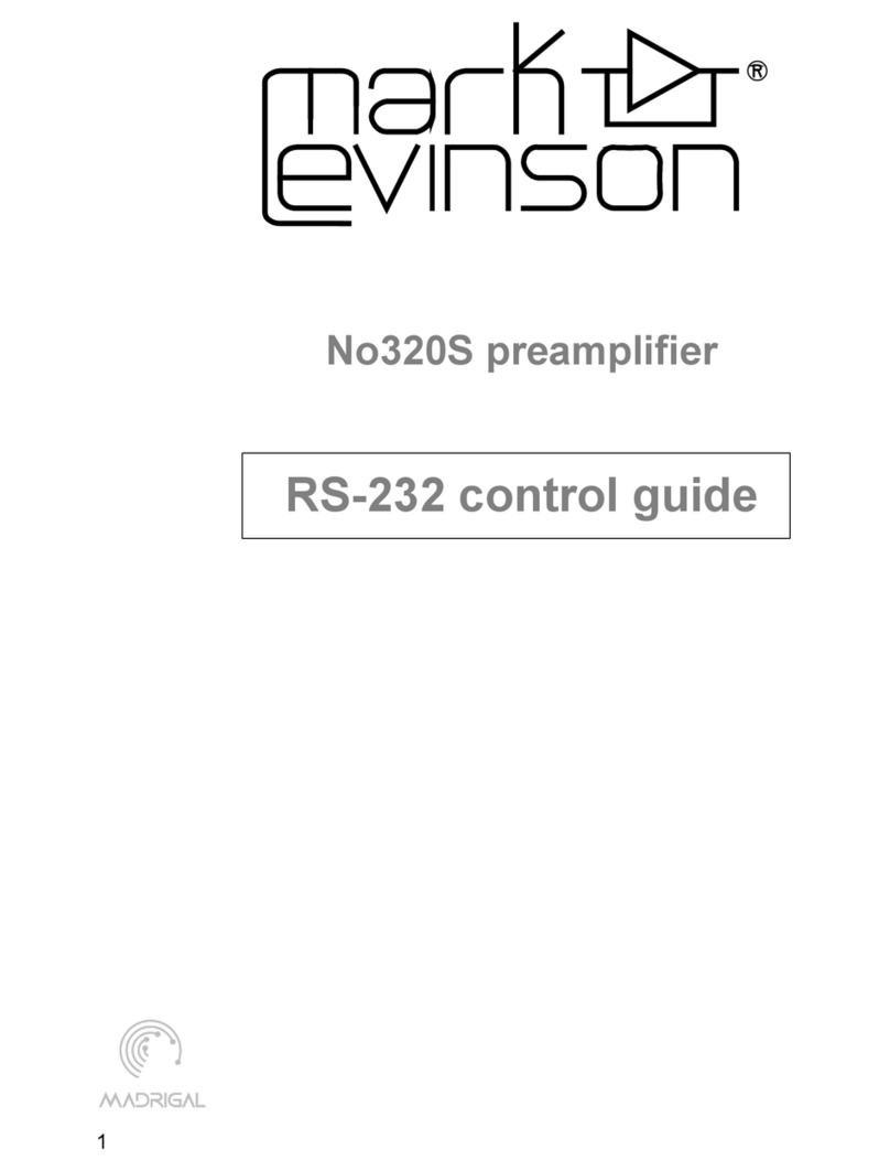 Mark Levinson RS-232 Manual de uso y mantenimiento