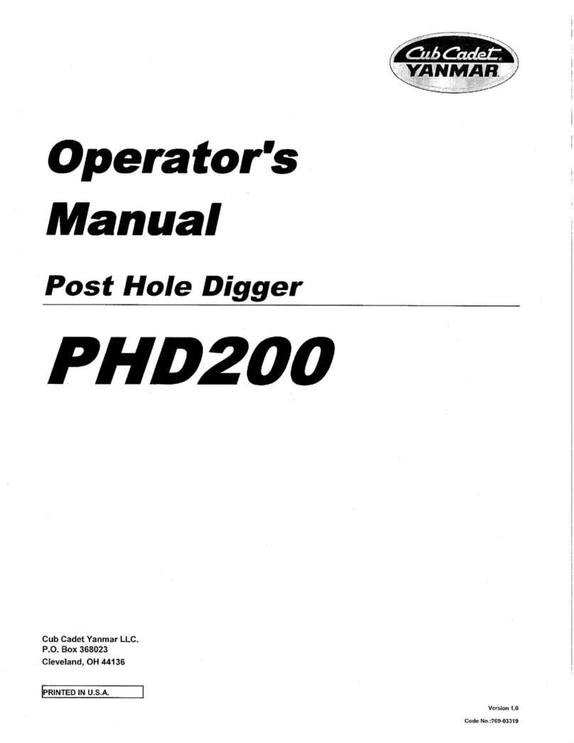 Yanmar Cub Cadet PHD200 Manual de usuario Yanmar Cub Cadet PHD200 Manual de usuario