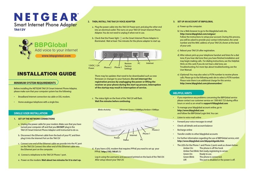 NETGEAR TA612V Manual de usuario