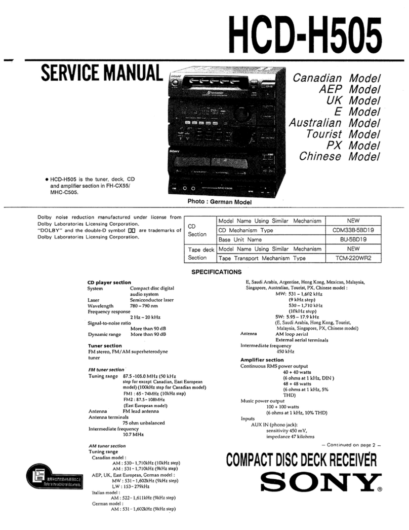 Sony HCD-H505 Manual de usuario