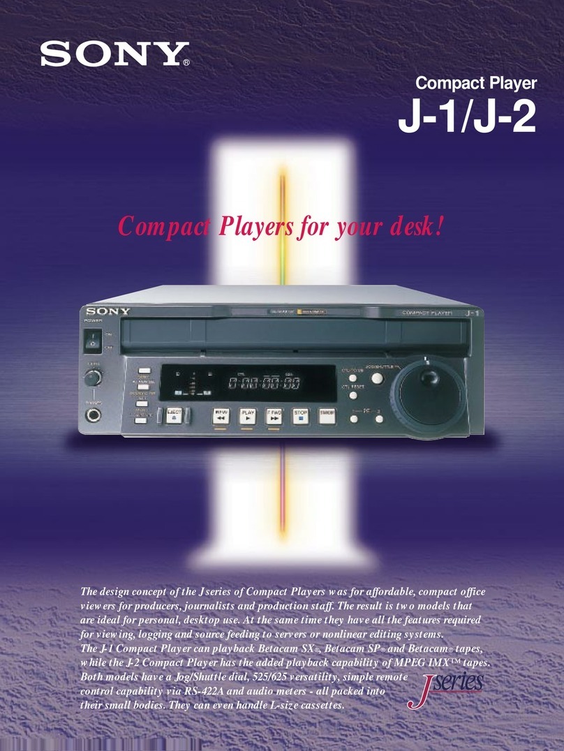 Sony J-1 Manual de instalación y operación