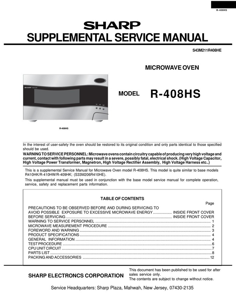 Sharp R-408HS Manual de usuario