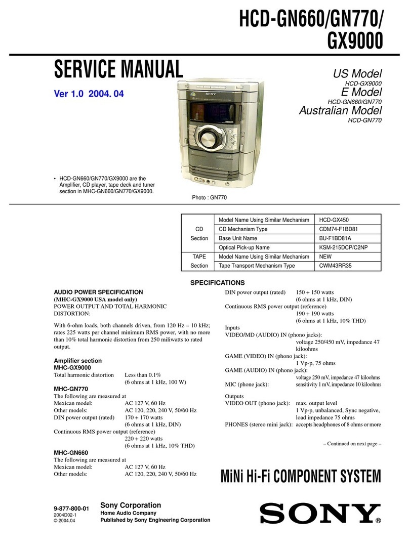Sony HCD-GN660 Manual de usuario Sony HCD-GN660 Manual de usuario