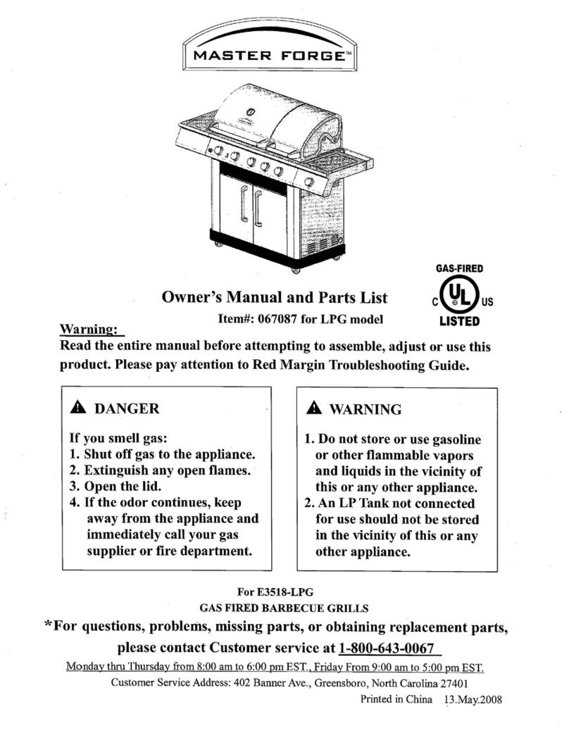 Master Forge LPG Manual de usuario
