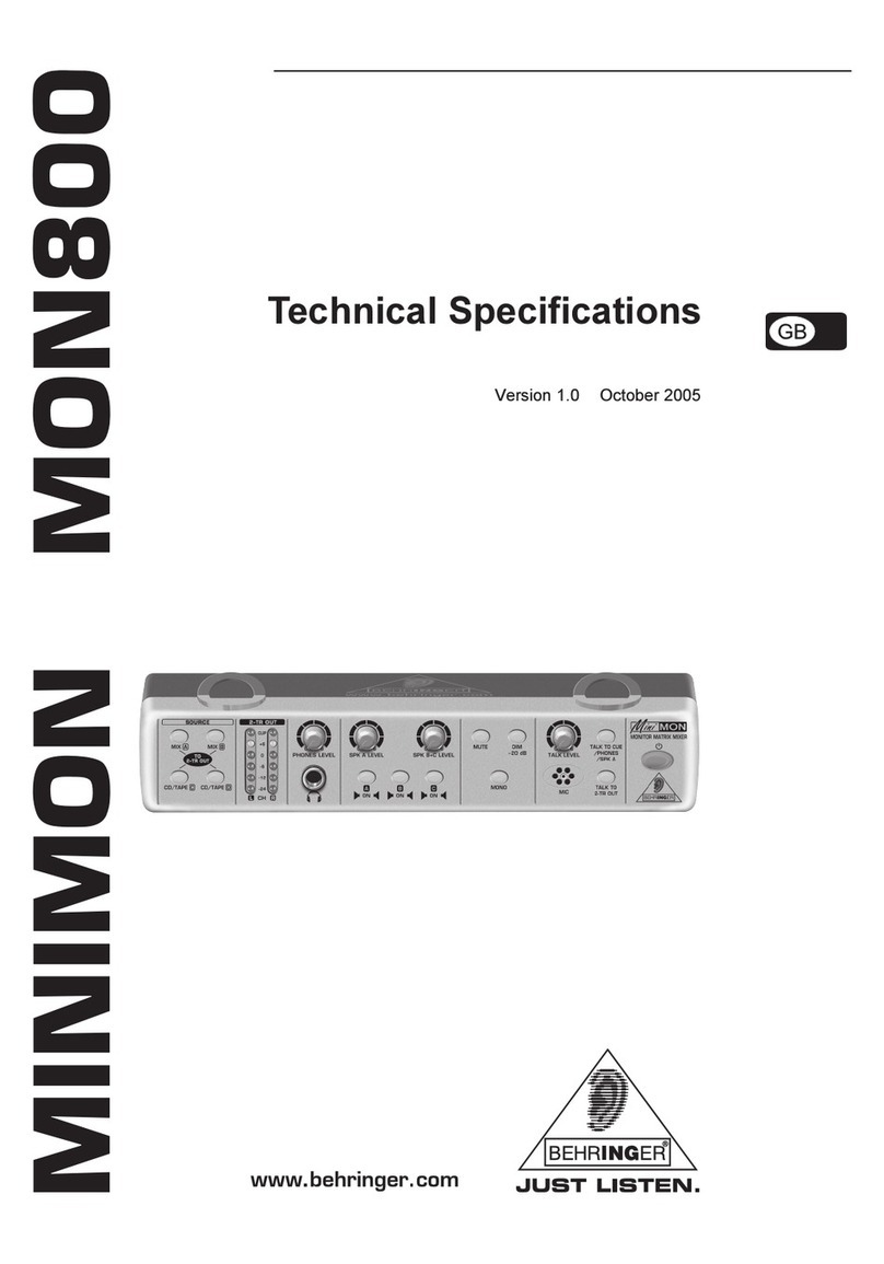 Behringer Minimon Mon800 Manual de usuario