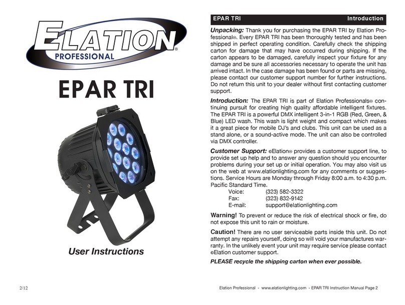 Elation EPAR TRI Manual de usuario