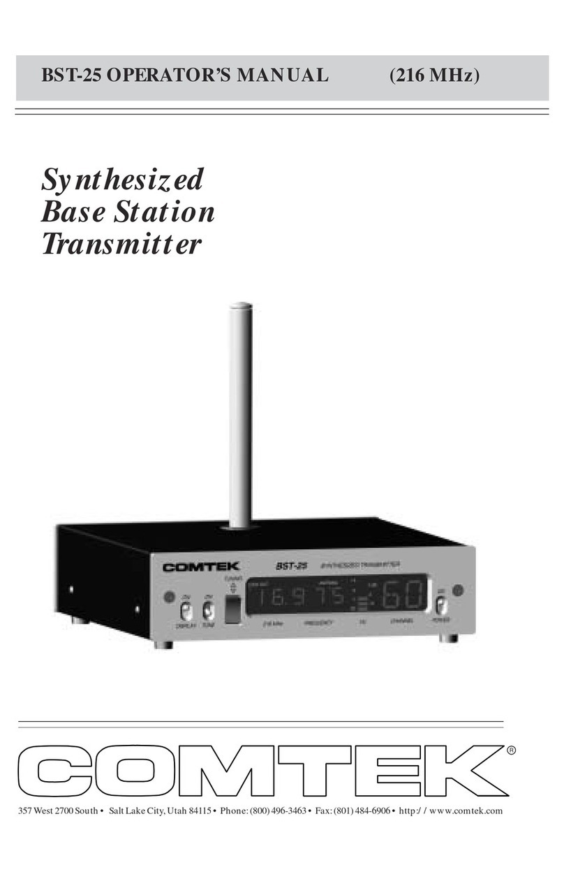 Comtek BST-25 Manual de usuario