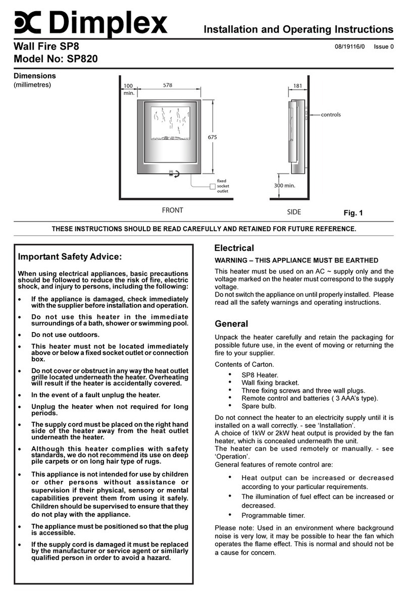 Dimplex SP820 Manual de usuario