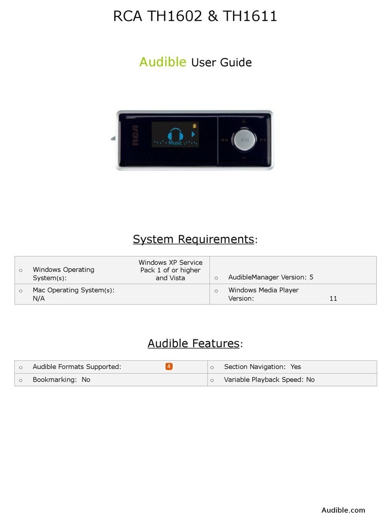 RCA Pearl TH1602 Manual de usuario