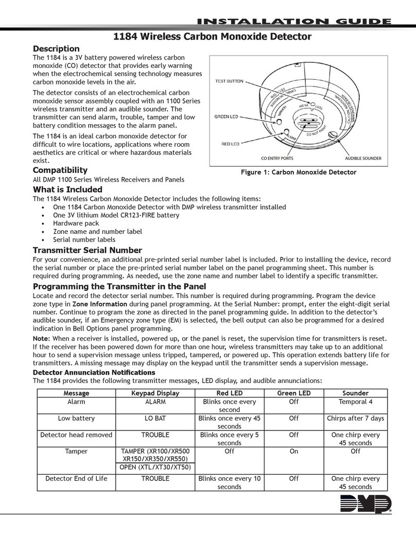 DMP Electronics 1184 Manual de usuario